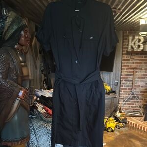 Banana Republic Black Long Sleeve Dress